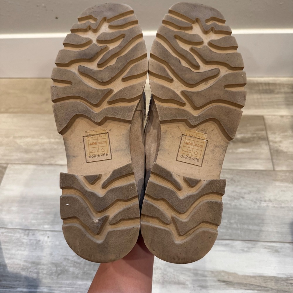 Dolce Vita Elias Flats Dunes Suede Loafers Old Money Women 8.5 Tan Penny Shoes - Picture 11 of 11